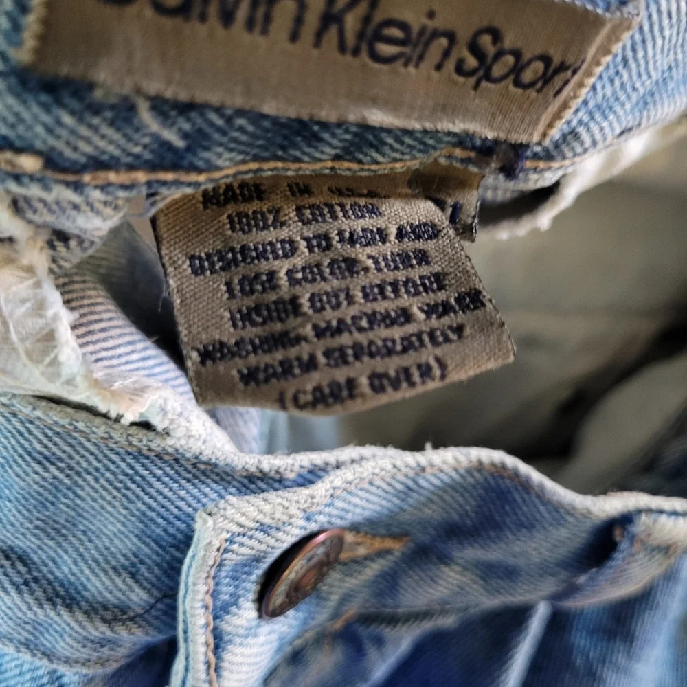 80s Calvin Klein Jeans Mens 31 Blue Denim Straight Leg Pleated 80s USA Made - Picture 11 of 13